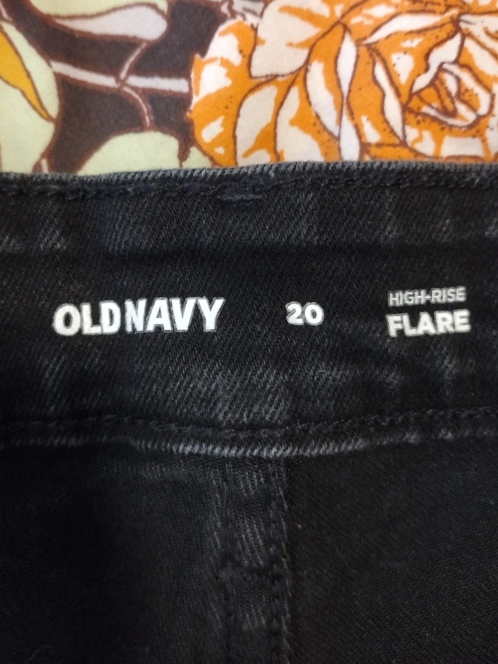 Black Old Navy High Waisted Flare Jeans